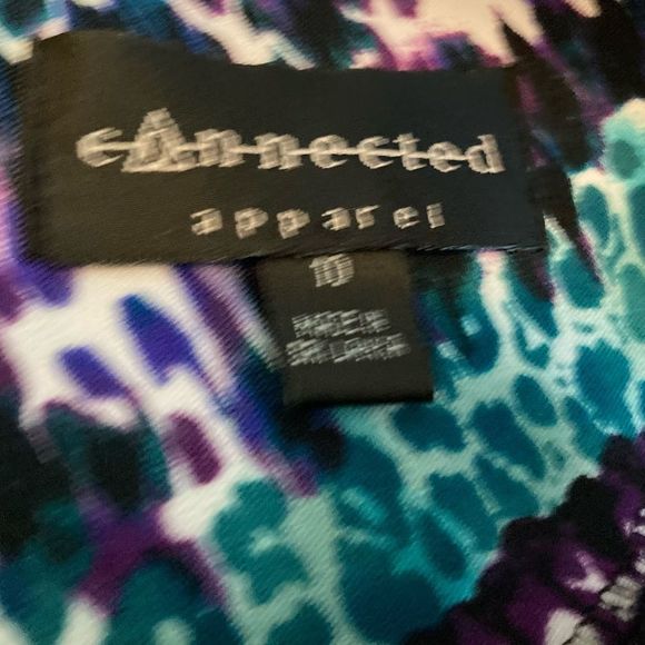 Connected Apparel Purple and Teal Midi Dress - Picture 8 of 9